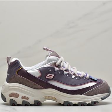 Skechers D'lites 1.0精英一代系列舒適熊貓老爹風厚底休閑運動複古慢跑鞋