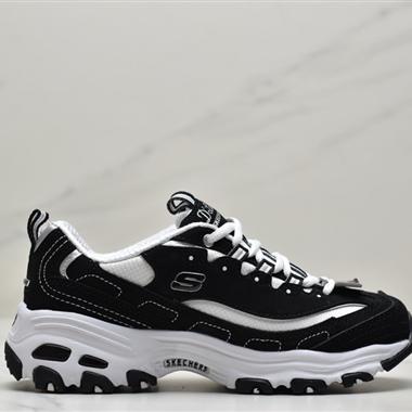 Skechers 複古拼接厚底熊貓鞋老爹鞋休閑運動鞋