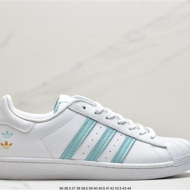Adidas 三葉草 Originals Superstar"White/Black/Gold"貝殼頭經典百搭休閑運動板鞋