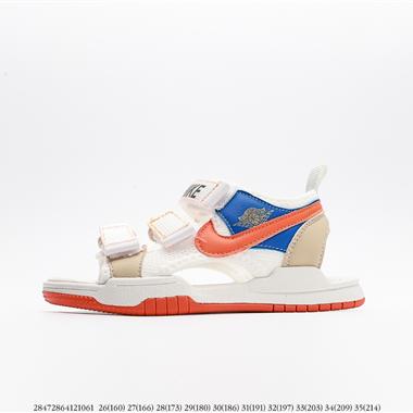 Nike  拼接魔術貼童鞋夏季韓版防滑增高軟底透氣真皮潮鞋涼鞋