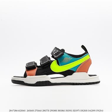 Nike  拼接魔術貼童鞋夏季韓版防滑增高軟底透氣真皮潮鞋涼鞋