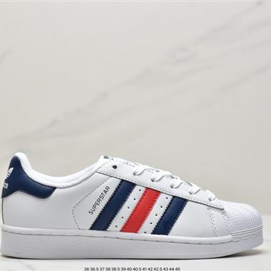 Adidas三葉草 Originals Superstar"White/Black/Gold"貝殼頭經典百搭休閑運動板鞋