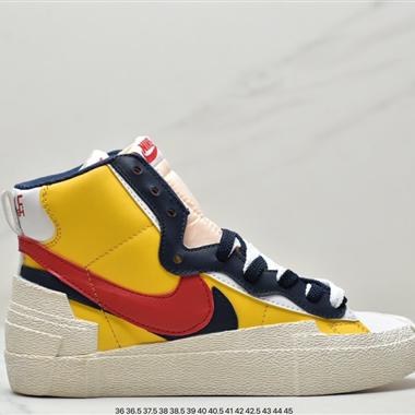 NIKE BLAZER MID/SACAI雜交雙鈎開拓者運動鞋