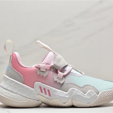Adidas Trae Young 1"Cotton Candy"特雷·楊1代系列低幫緩震防滑透氣運動文化籃球鞋
