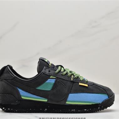 Union LA x Nike Cortez Low"Black"阿甘改良初代低幫復古經典休閑運動慢跑鞋