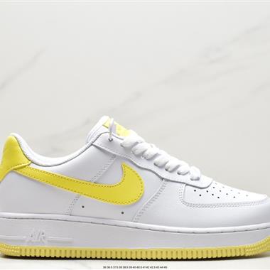 Nike Wmns Air Force 1 '07"White/Bright Citron"空軍低幫經典百搭休閑運動板鞋