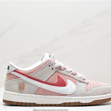 Nike SB Dunk Low SE"85 Double Swoosh/Grey/Pink/Rabbit"扣籃系列低幫休閑運動滑板板鞋
