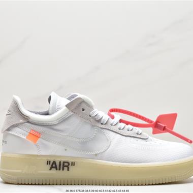Off-White x Nike Air Force 1 Low "Volt" 2.0空軍一號經典百搭低幫休閑運動板鞋