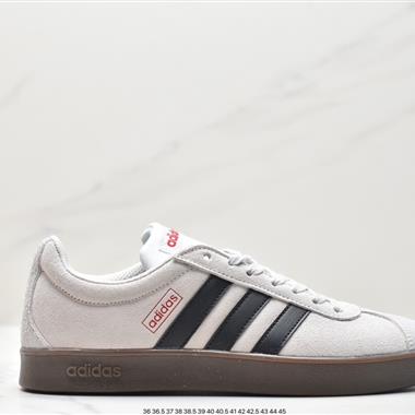 Adidas VL Court 2.0NEO系列新款皮面防滑輕便休閑板鞋