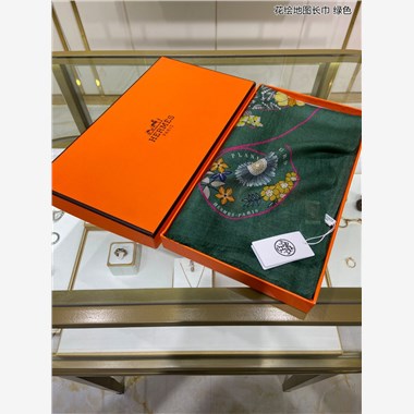 HERMES  2023秋冬新款時尚圍巾  尺寸：200-110