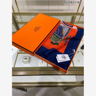 HERMES  2023秋冬新款時尚圍巾  尺寸：200-110