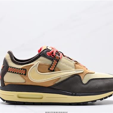 Travis Scott x Nike Air Max 1」Cactus Jack「??低幫復古百搭休閑運動慢跑鞋