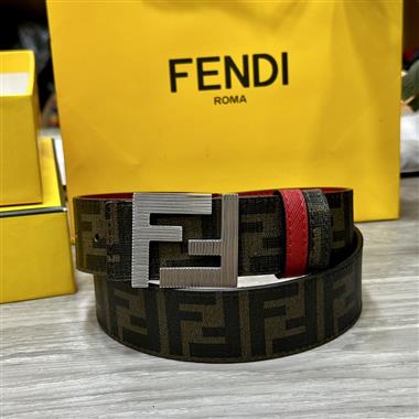FENDI   2024新款時尚皮帶  4.0CM