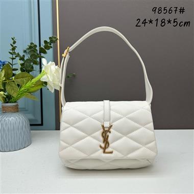YSL   2024新款女生時尚休閒包 尺寸：24*18*5.5CM