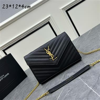 YSL   2024新款女生時尚休閒包 尺寸：23*12*4CM
