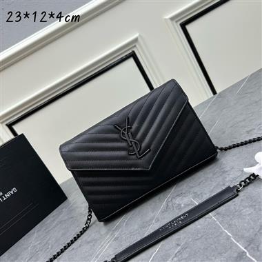 YSL   2024新款女生時尚休閒包 尺寸：23*12*4CM
