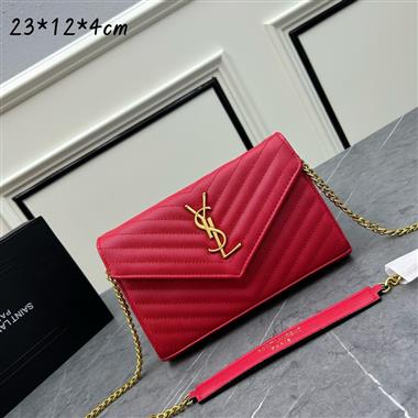 YSL   2024新款女生時尚休閒包 尺寸：23*12*4CM