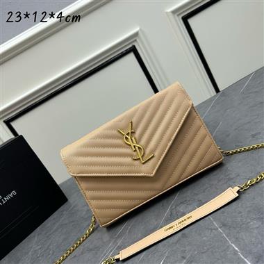 YSL   2024新款女生時尚休閒包 尺寸：23*12*4CM