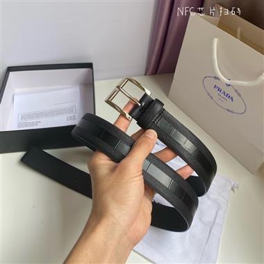 PRADA    2024新款時尚皮帶  3.5CM