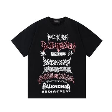 Balenciaga   2024夏季新款短袖T恤  歐版尺寸偏大