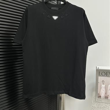PRADA   2024夏季新款短袖T恤 歐版尺寸偏大
