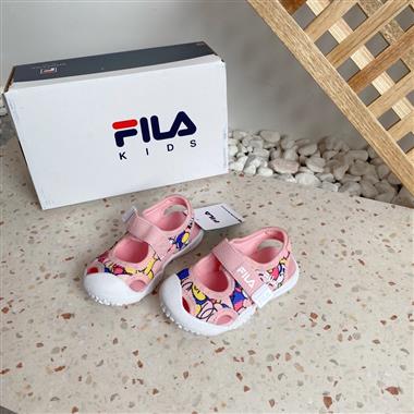 FILA 塗鴉魔術貼涼鞋 
