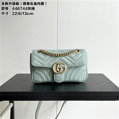 GUCCI   2024新款女生時尚休閒包  尺寸：22-6-13CM
