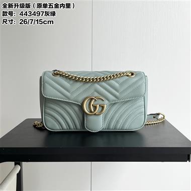 GUCCI   2024新款女生時尚休閒包  尺寸：26-7-15CM