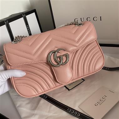 GUCCI   2024新款女生時尚休閒包  尺寸：26x15x7CM