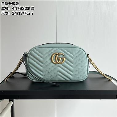GUCCI   2024新款女生時尚休閒包  尺寸：24*13*7CM