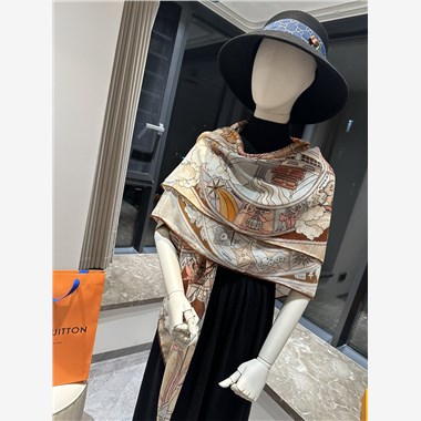 LOUIS VUITTON  2024秋冬新款時尚圍巾  尺寸：140-140