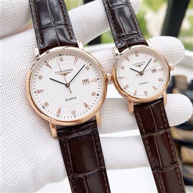 LONGINES    2024新款時尚休閒手錶  尺寸：男40MM 女30MM