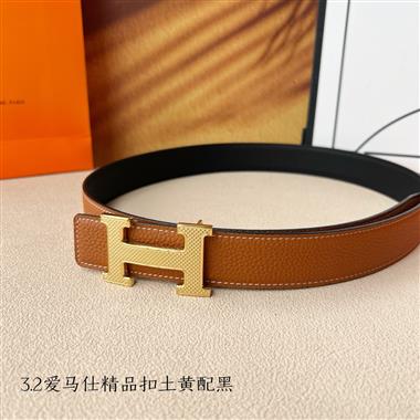 HERMES   2025新款時尚皮帶   3.2CM