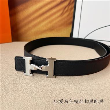 HERMES   2025新款時尚皮帶   3.2CM