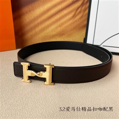 HERMES   2025新款時尚皮帶   3.2CM