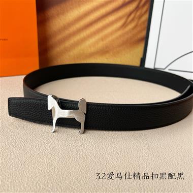 HERMES   2025新款時尚皮帶   3.2CM