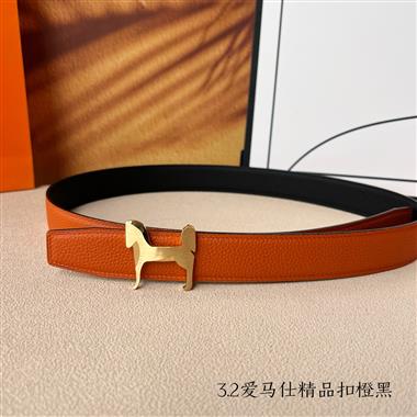HERMES   2025新款時尚皮帶   3.2CM