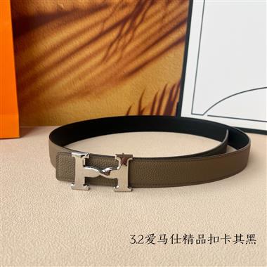HERMES   2025新款時尚皮帶   3.2CM
