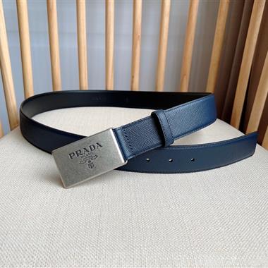 PRADA   2025新款時尚皮帶   3.5CM