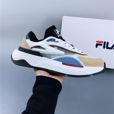 FILA PIONIERE 舒適時尚 合成革減震防滑 低幫休閑跑步鞋