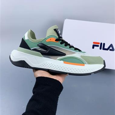 FILA PIONIERE 舒適時尚 合成革減震防滑 低幫休閑跑步鞋