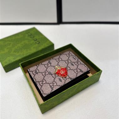 GUCCI   2025新款時尚皮夾 尺寸：11x9CM