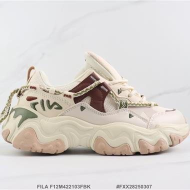 FILA F12M422103FBK 厚底休閑跑步鞋