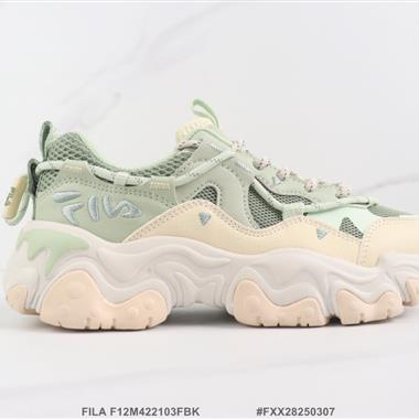 FILA F12M422103FBK 厚底休閑跑步鞋