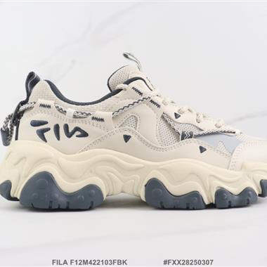 FILA F12M422103FBK 厚底休閑跑步鞋