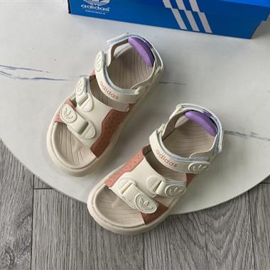 ADIDAS 三葉草包頭車邊旋轉紐扣包腳趾童鞋