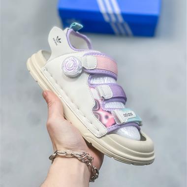 ADIDAS 三葉草包頭車邊旋轉紐扣包腳趾童鞋