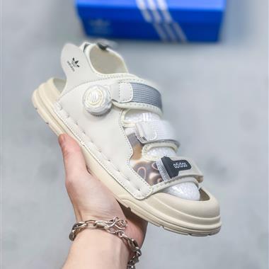 ADIDAS 三葉草包頭車邊旋轉紐扣包腳趾童鞋