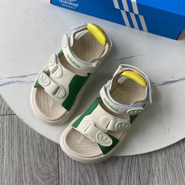 ADIDAS 三葉草包頭車邊旋轉紐扣包腳趾童鞋