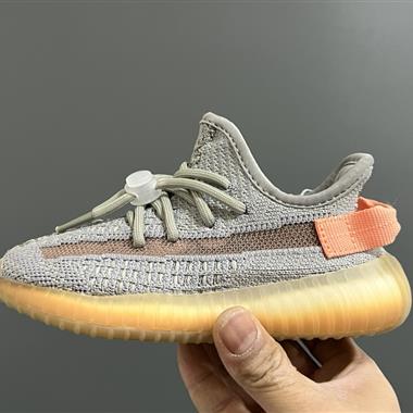 Adidas 椰子350V2真爆鞋帶扣兒童一腳蹬運動鞋
